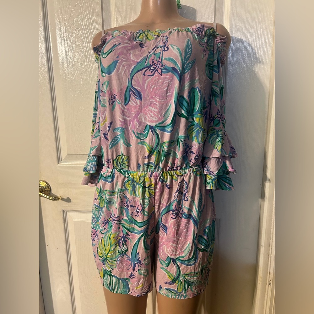 Lilly Pulitzer Floral Off-Shoulder Romper
